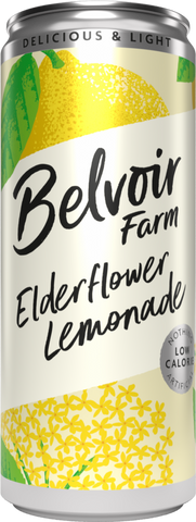 BELVOIR Delicious and Light Elderflower Lemonade - Can 330ml (Pack of 12)