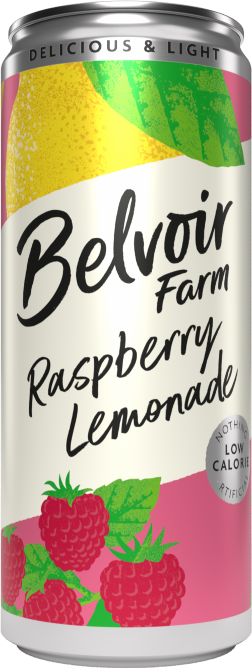 BELVOIR Delicious and Light Raspberry Lemonade - Can 330ml (Pack of 12)