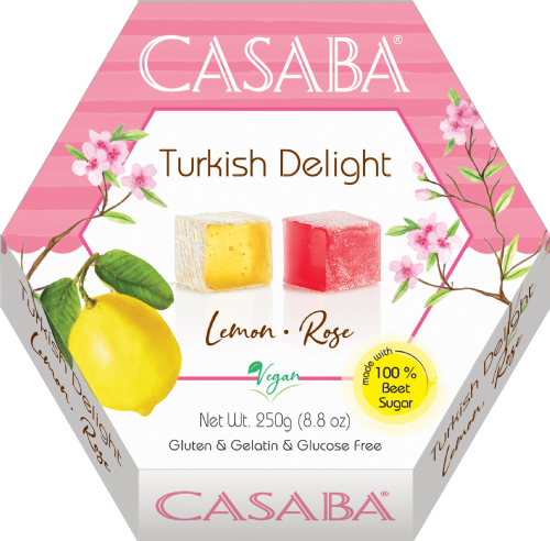 CASABA Turkish Delight - Rose & Lemon 250g (Pack of 12)