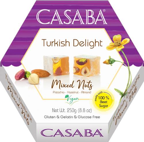 CASABA Turkish Delight - Mixed Nuts 250g (Pack of 12)