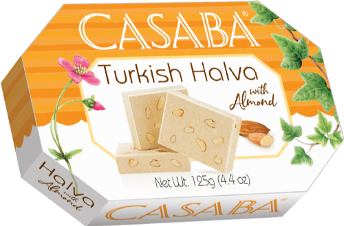 CASABA Turkish Halva with Almond 125g (Pack of 12)