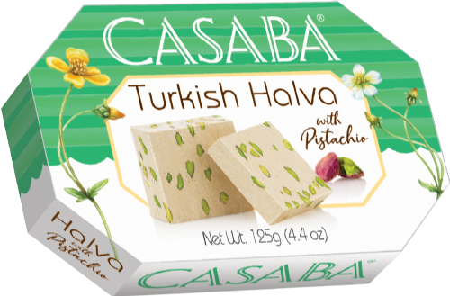 CASABA Turkish Halva with Pistachio 125g (Pack of 12)