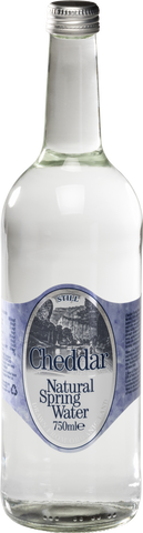 CHEDDAR Natural Spring Water - Still Glass Bottle 750ml (Pack of 12)