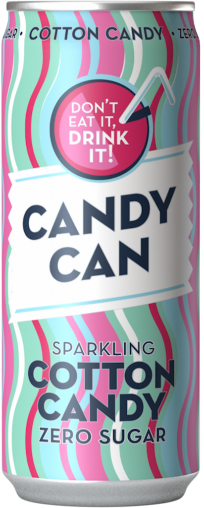 CANDY CAN Sparkling Cotton Candy Drink 330ml (Pack of 12)