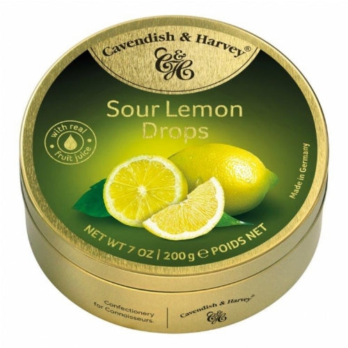 CAVENDISH & HARVEY Sour Lemon Drops 200g (Pack of 9)