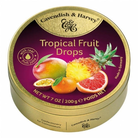 CAVENDISH & HARVEY Tropical Fruit Drops 200g (Pack of 9)