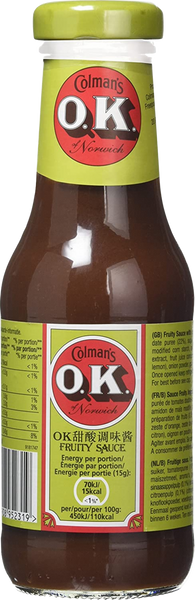 COLMAN'S OK Fruity Sauce 335g (Pack of 12)