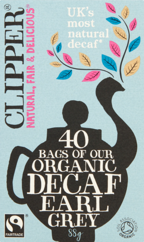 CLIPPER Organic Decaf Earl Grey 40 Tea Bags 40's (Pack of 6)