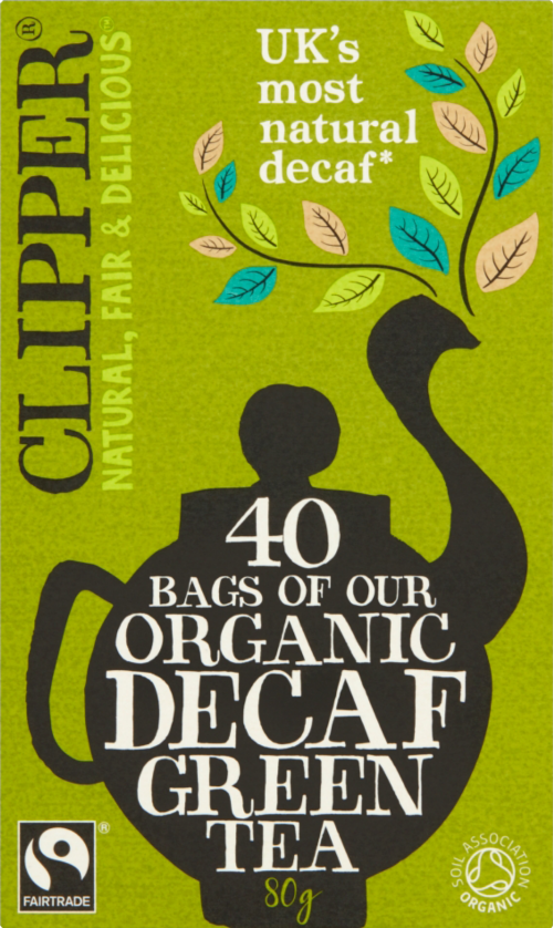 CLIPPER Organic Fairtrade Decaf Green Tea Bags 40's (Pack of 6)