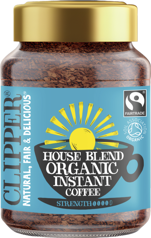 CLIPPER Fairtrade House Blend Organic Instant Coffee 100g (Pack of 6)