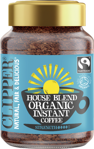 CLIPPER Fairtrade House Blend Organic Instant Coffee 100g (Pack of 6)