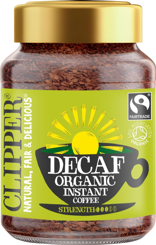 CLIPPER Fairtrade Decaf Organic Instant Coffee 100g (Pack of 6)