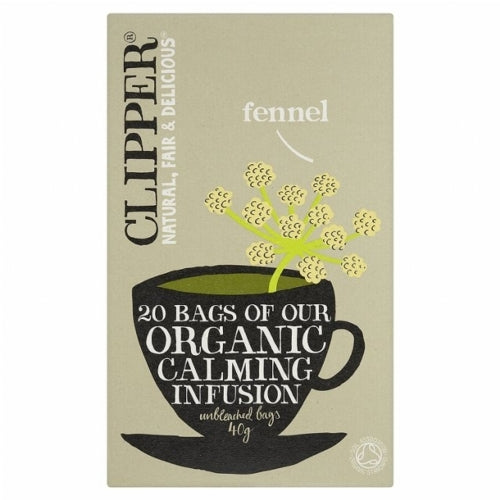 CLIPPER Organic Fennel 20 Tea Bags (Pack of 6)