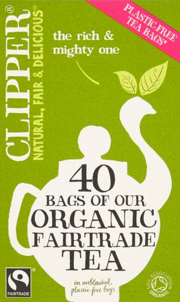 CLIPPER Organic Fairtrade Teabags 40's (Pack of 6)