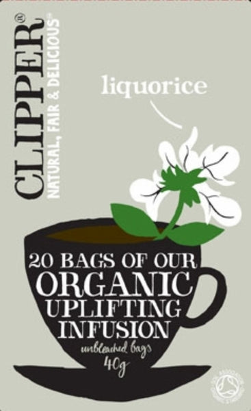 CLIPPER Organic Liquorice 20 Tea Bags (Pack of 6)