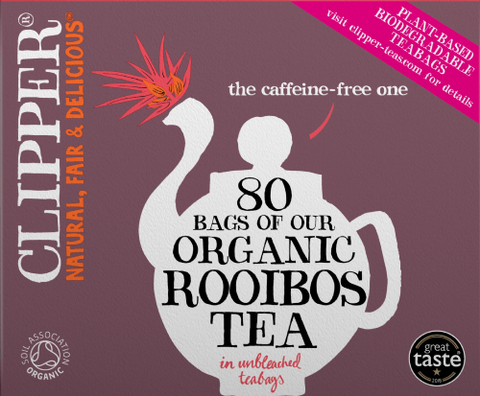 CLIPPER Organic Infusion Rooibos 80 Tea Bags (Pack of 6)