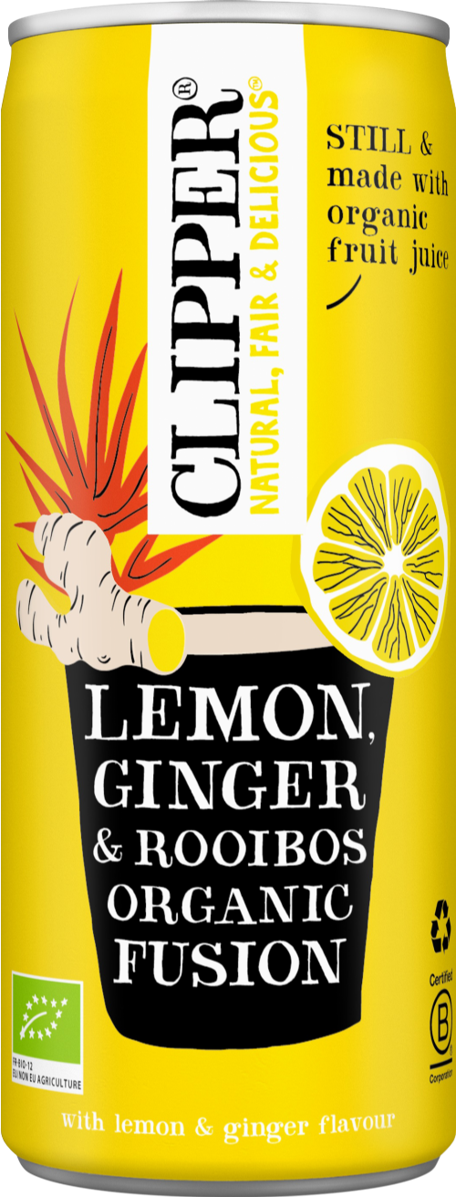 CLIPPER Lemon, Ginger & Rooibos Organic Fusion 250ml (Pack of 12)