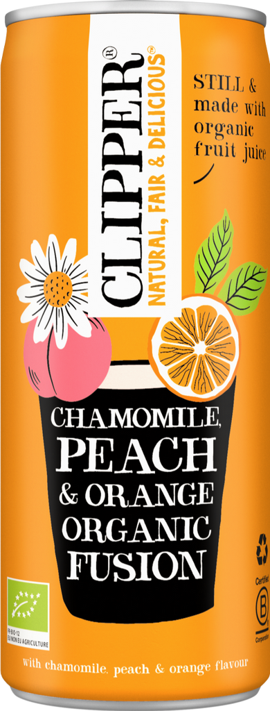 CLIPPER Chamomile, Peach & Orange Organic Fusion 250ml (Pack of 12)