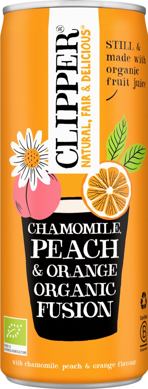 CLIPPER Chamomile, Peach & Orange Organic Fusion 250ml (Pack of 12)