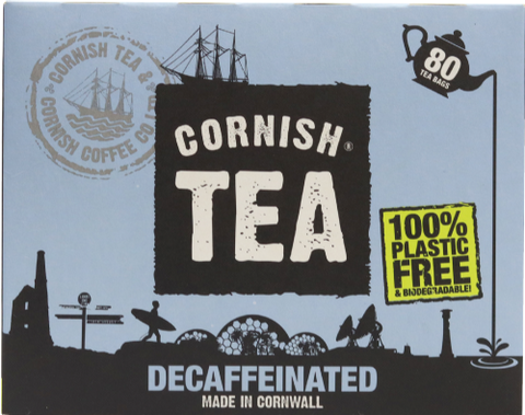 CORNISH TEA COMPANY Decaffeinated 80 Teabags 250g (Pack of 12)