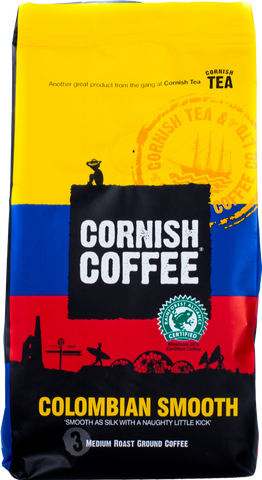 CORNISH COFFEE Colombian Smooth Ground Coffee 227g (Pack of 6)