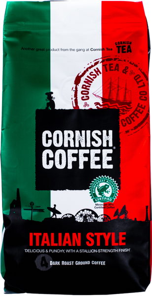 CORNISH COFFEE Italian Style Ground Coffee 227g (Pack of 6)