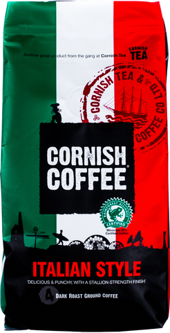 CORNISH COFFEE Italian Style Ground Coffee 227g (Pack of 6)