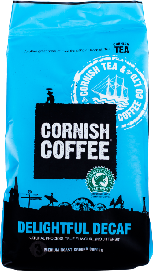 CORNISH COFFEE Delightful Decaf Ground Coffee 227g (Pack of 6)