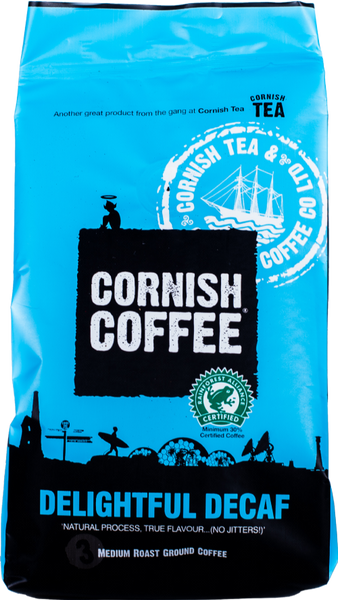 CORNISH COFFEE Delightful Decaf Ground Coffee 227g (Pack of 6)