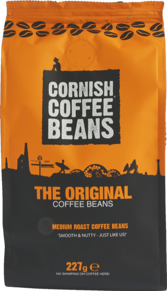 CORNISH COFFEE The Original Beans 227g (Pack of 6)