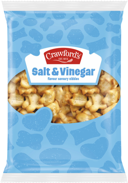 CRAWFORD'S Salt & Vinegar Flavour Savouries 200g (Pack of 8)