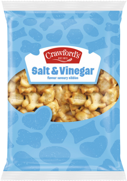 CRAWFORD'S Salt & Vinegar Flavour Savouries 200g (Pack of 8)