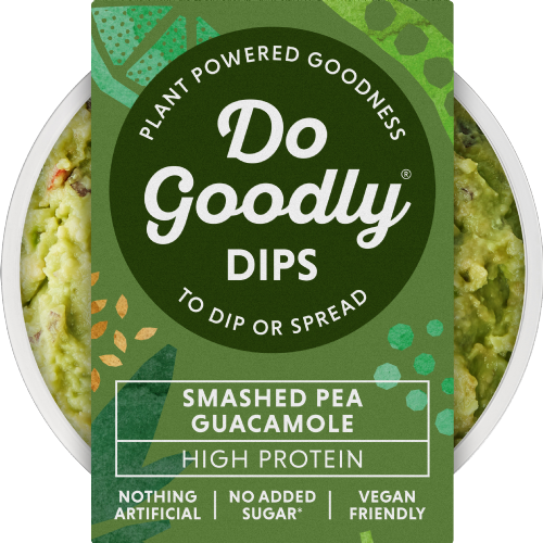 DO GOODLY DIPS Smashed Pea Guacamole 150g (Pack of 6)
