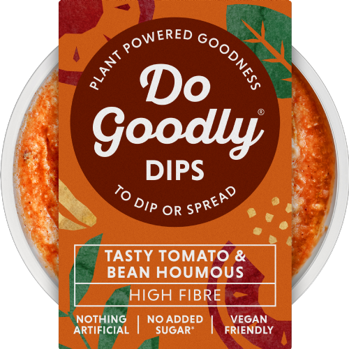 DO GOODLY DIPS Tasty Tomato & Bean Houmous 150g (Pack of 6)