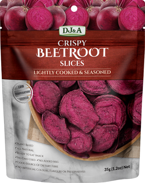 DJ&A Crispy Beetroot Slices 35g (Pack of 10)