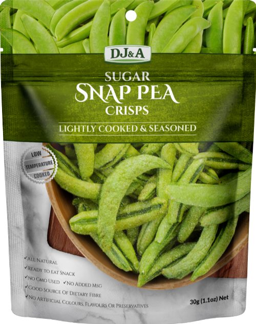 DJ&A Crispy Sugar Snap Pea Crisps 30g (Pack of 10)
