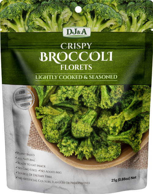 DJ&A Crispy Broccoli Florets 25g (Pack of 12)