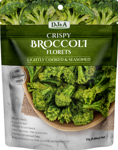 DJ&A Crispy Broccoli Florets 25g (Pack of 12)
