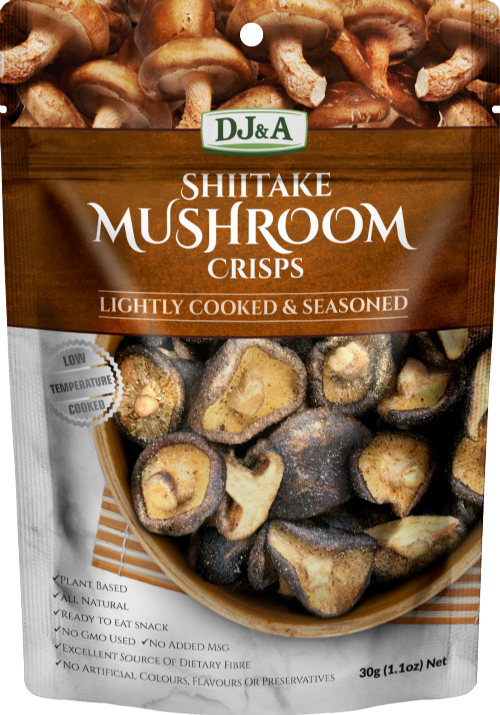 DJ&A Shiitake Mushroom Crisps 30g (Pack of 12)