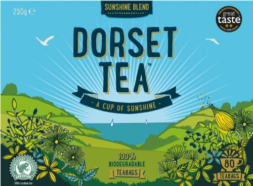 DORSET TEA Sunshine Blend 80 Teabags 250g (Pack of 6)