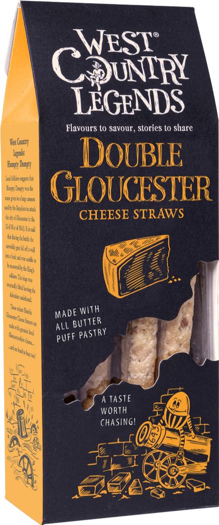 WEST COUNTRY LEGENDS Double Gloucester Cheese Straws 100g (Pack of 6)