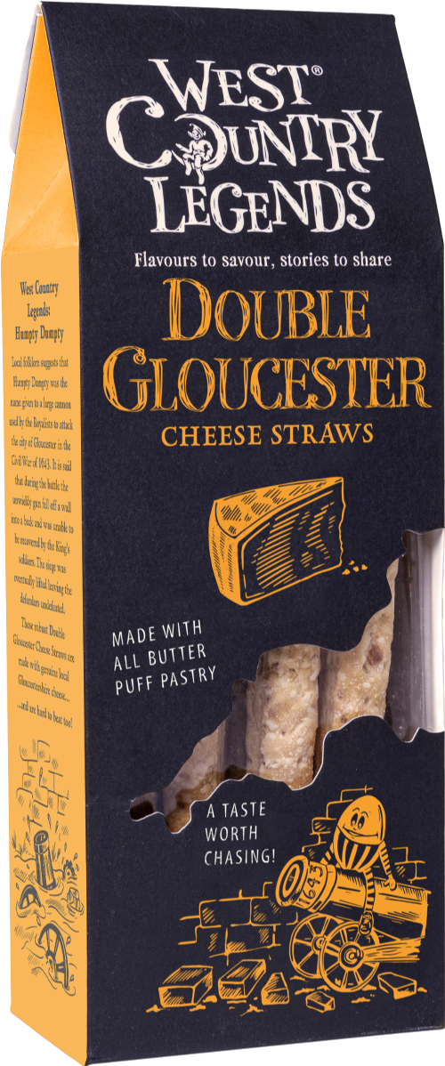 WEST COUNTRY LEGENDS Double Gloucester Cheese Straws 100g (Pack of 6)