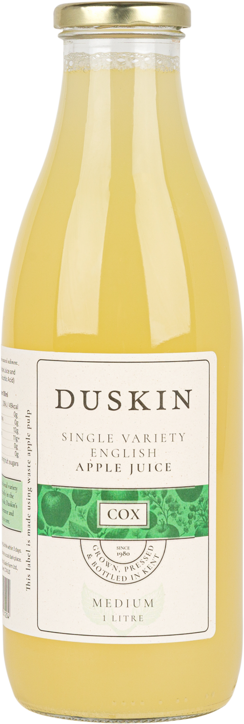DUSKIN Single Variety English Apple Juice - Cox (Medium) 1L (Pack of 6)