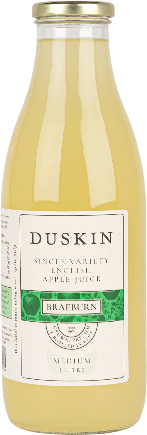 DUSKIN Single Variety English Apple Juice- Braeburn (Med) 1L (Pack of 6)