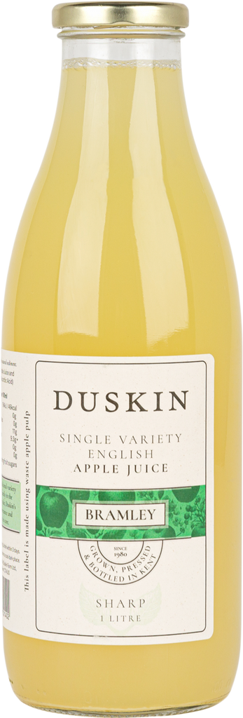 DUSKIN Single Variety English Apple Juice Bramley (Sharp) 1L (Pack of 6)