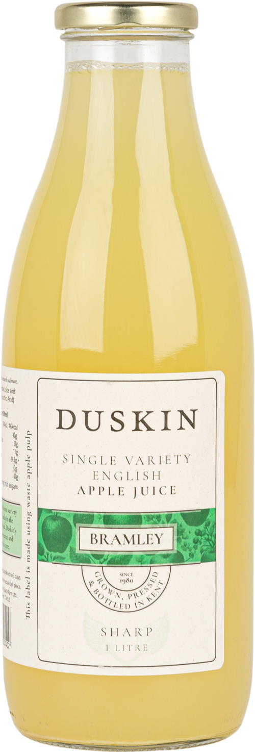DUSKIN Single Variety English Apple Juice Bramley (Sharp) 1L (Pack of 6)