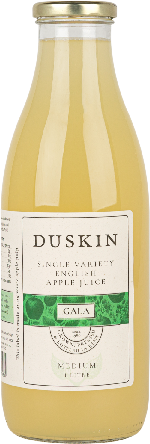 DUSKIN Single Variety English Apple Juice - Gala (Medium) 1L (Pack of 6)