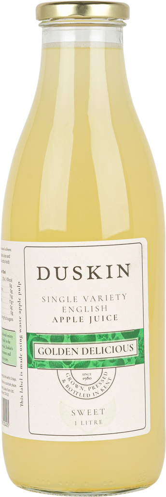 DUSKIN English Apple Juice - Golden Delicious (Sweet) 1L (Pack of 6)