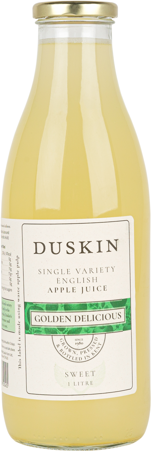 DUSKIN English Apple Juice - Golden Delicious (Sweet) 1L (Pack of 6)