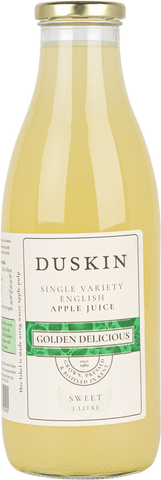 DUSKIN English Apple Juice - Golden Delicious (Sweet) 1L (Pack of 6)